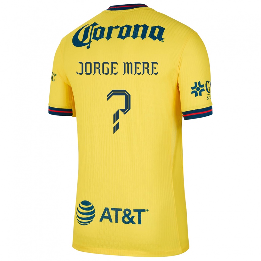 Heren Jorge Meré #0 Geel Blauw Thuisshirt Thuistenue 2024/25 T-Shirt