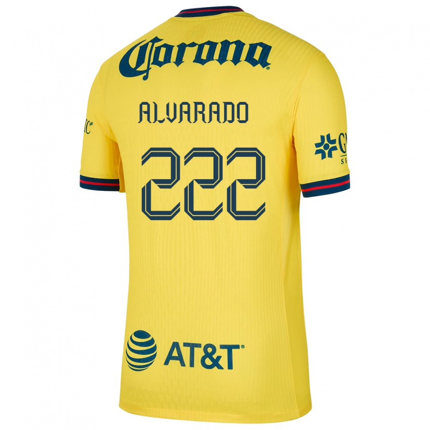 Heren Daniel Alvarado #222 Geel Blauw Thuisshirt Thuistenue 2024/25 T-Shirt