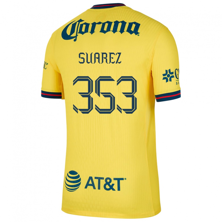 Heren Irwin Suarez #353 Geel Blauw Thuisshirt Thuistenue 2024/25 T-Shirt