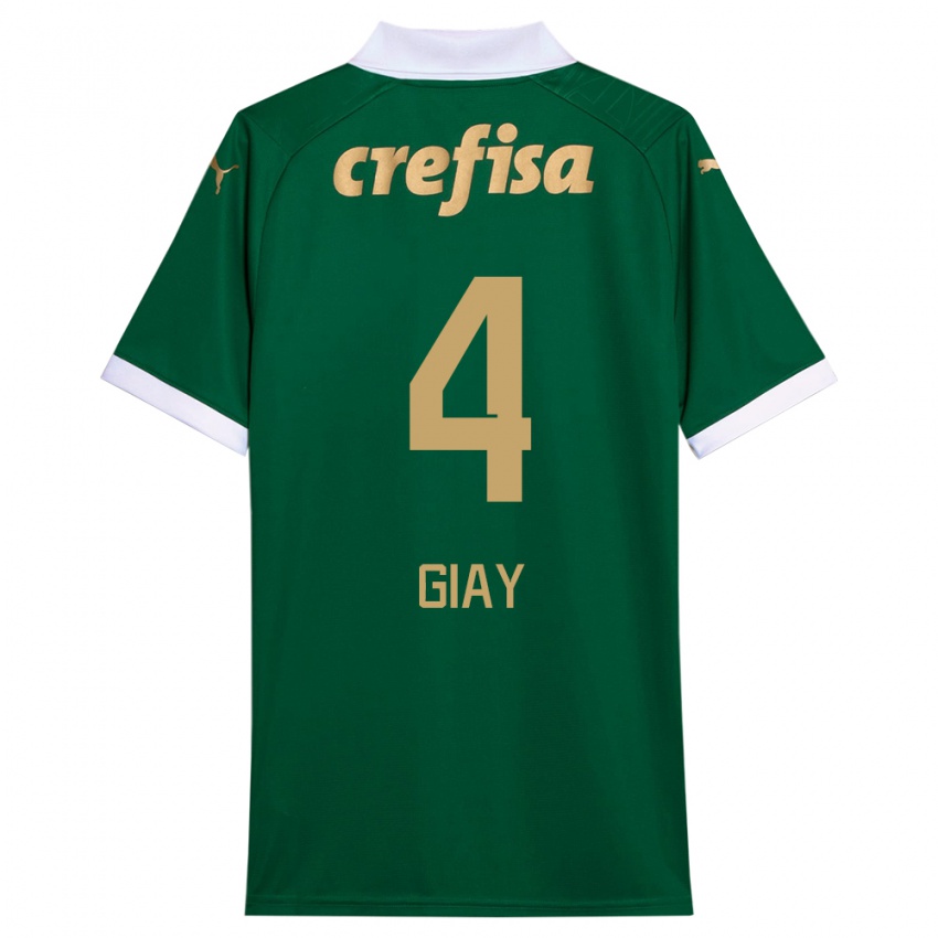 Heren Agustín Giay #4 Groen Wit Thuisshirt Thuistenue 2024/25 T-Shirt