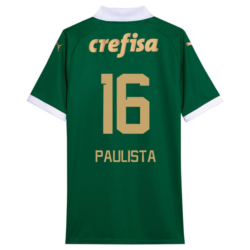 Heren Caio Paulista #16 Groen Wit Thuisshirt Thuistenue 2024/25 T-Shirt