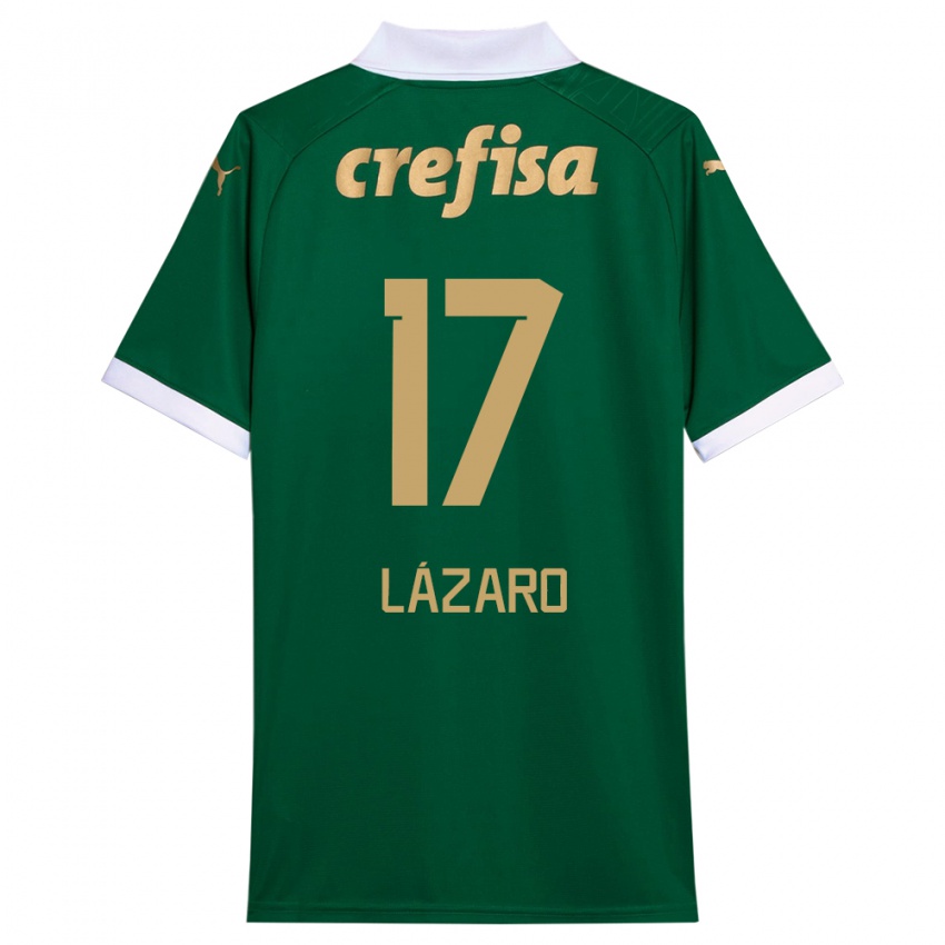 Heren Lazaro #17 Groen Wit Thuisshirt Thuistenue 2024/25 T-Shirt