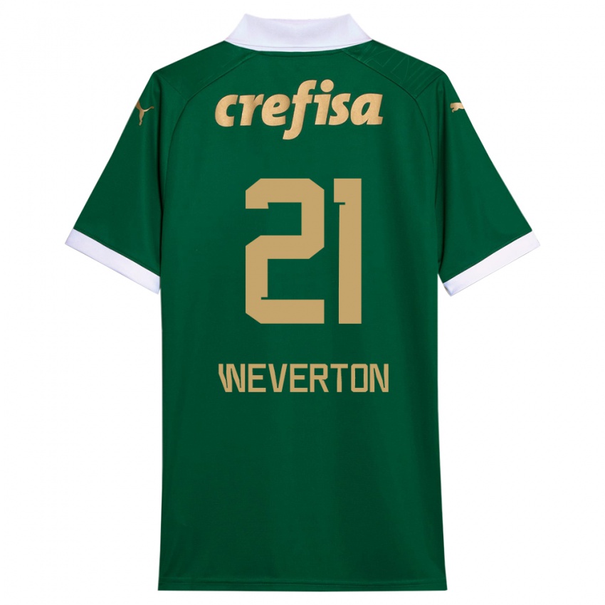 Heren Weverton #21 Groen Wit Thuisshirt Thuistenue 2024/25 T-Shirt