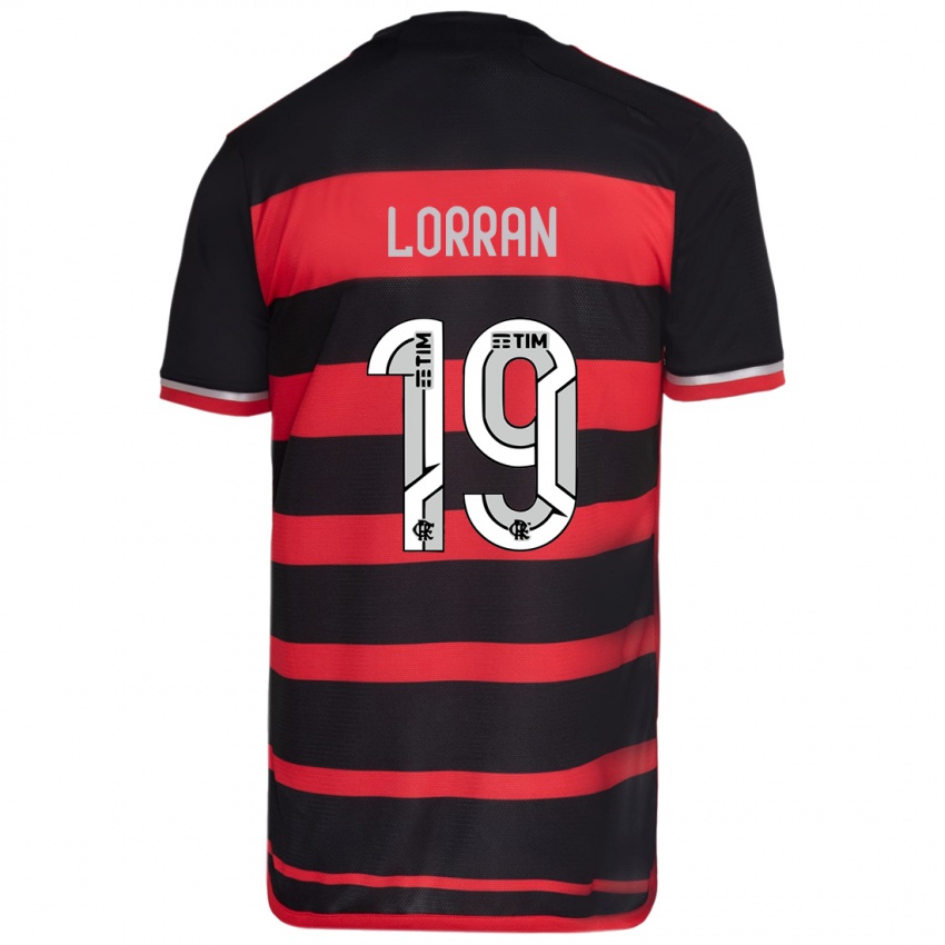 Heren Lorran #19 Rood Zwart Thuisshirt Thuistenue 2024/25 T-Shirt