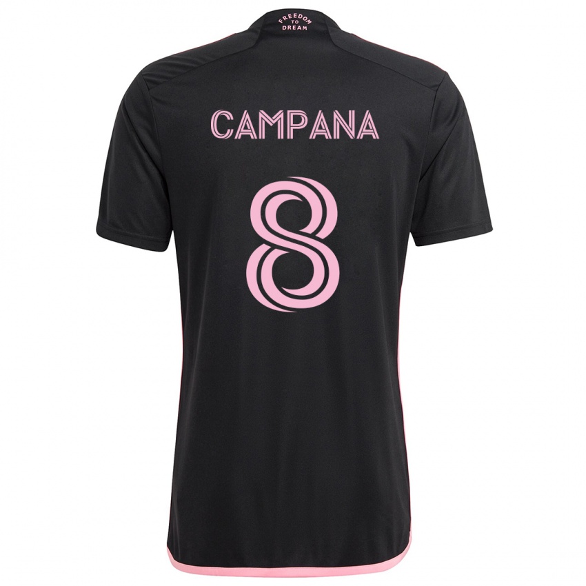 Heren Leonardo Campana #8 Zwart Uitshirt Uittenue 2024/25 T-Shirt