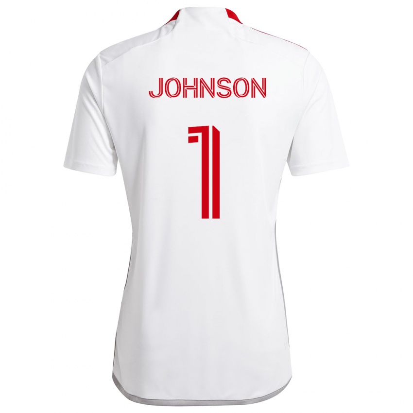 Heren Sean Johnson #1 Wit Rood Uitshirt Uittenue 2024/25 T-Shirt