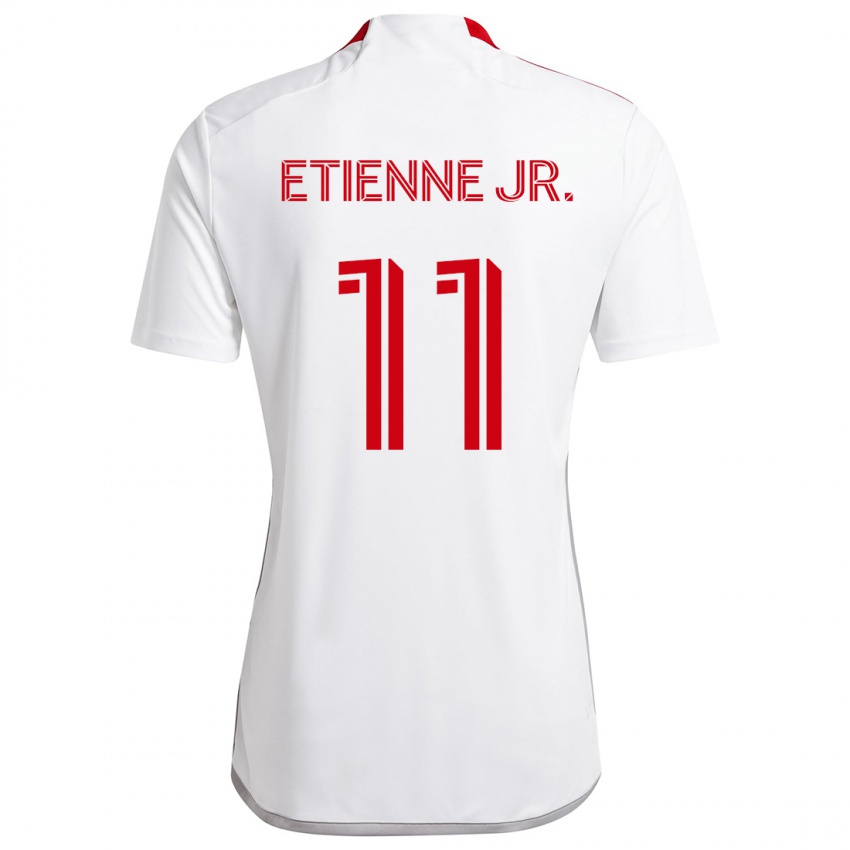 Heren Derrick Etienne Jr. #11 Wit Rood Uitshirt Uittenue 2024/25 T-Shirt