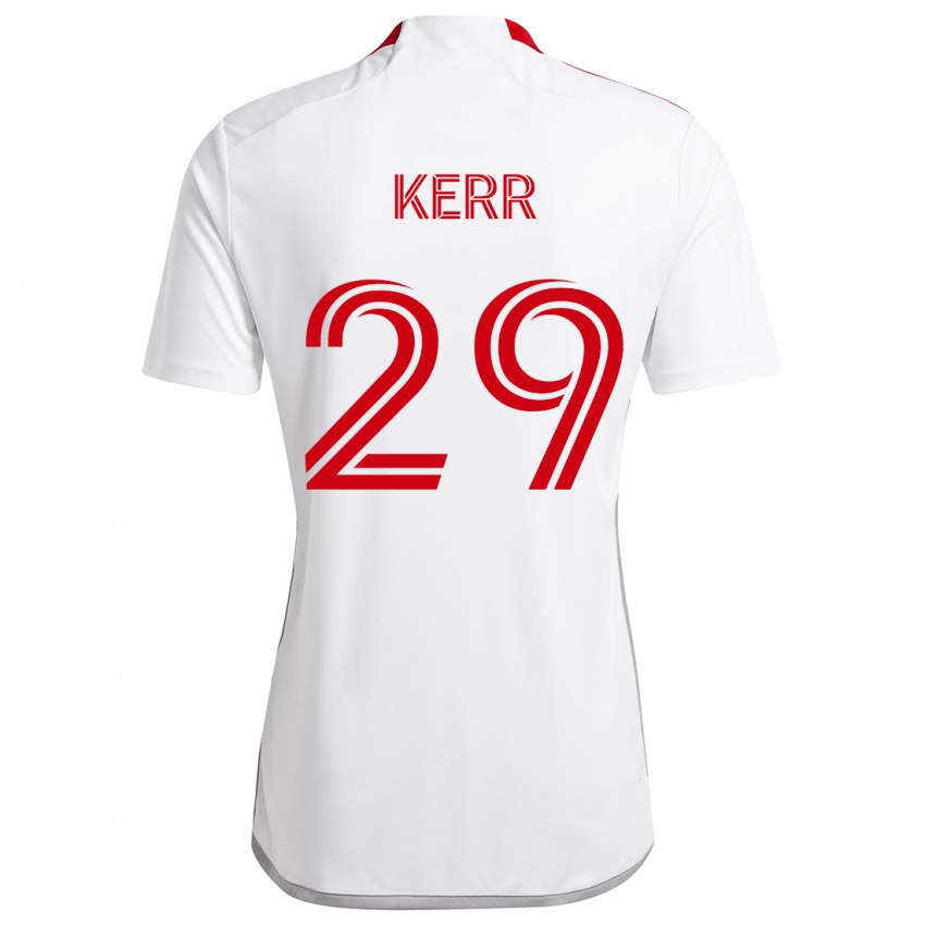 Heren Deandre Kerr #29 Wit Rood Uitshirt Uittenue 2024/25 T-Shirt