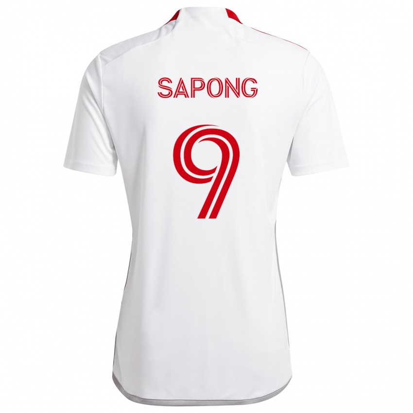 Heren C.j. Sapong #9 Wit Rood Uitshirt Uittenue 2024/25 T-Shirt