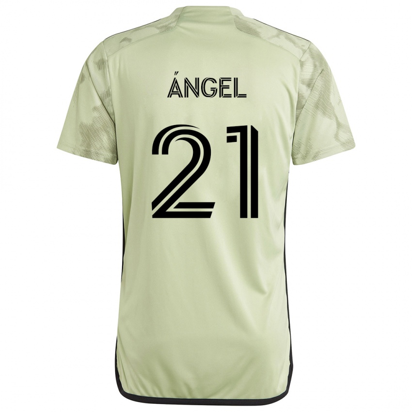 Heren Tomás Ángel #21 Licht Groen Uitshirt Uittenue 2024/25 T-Shirt