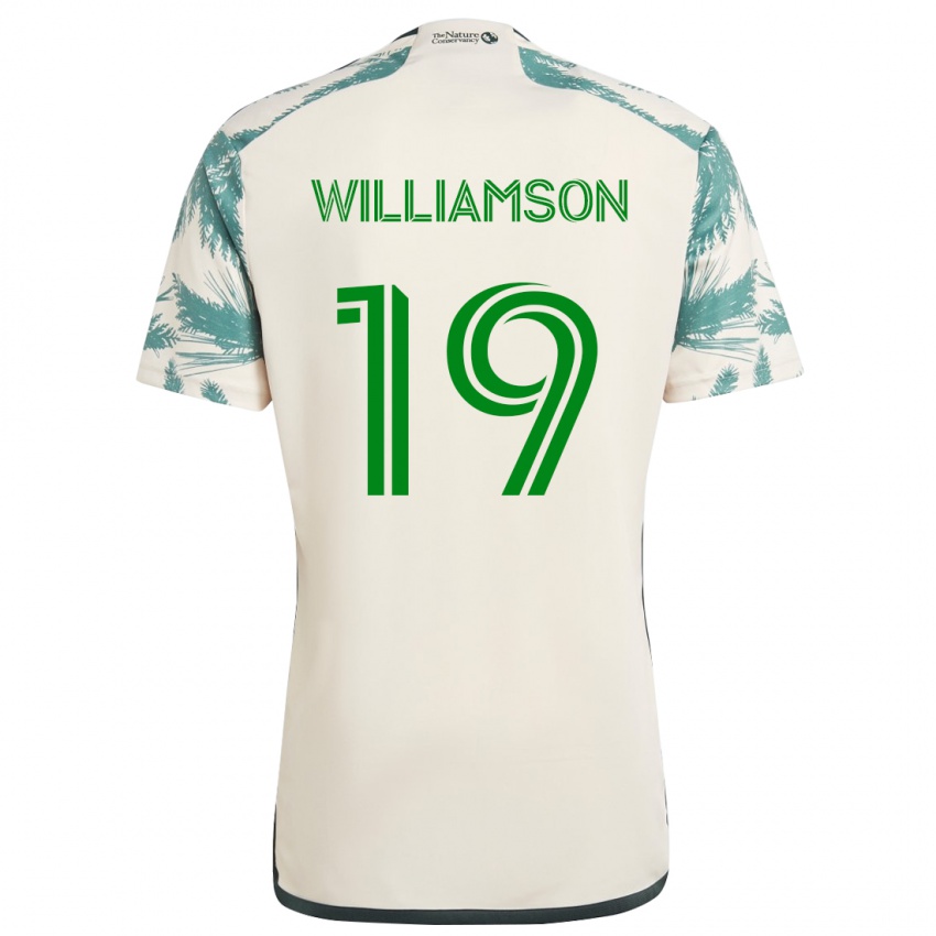 Heren Eryk Williamson #19 Beigebruin Uitshirt Uittenue 2024/25 T-Shirt