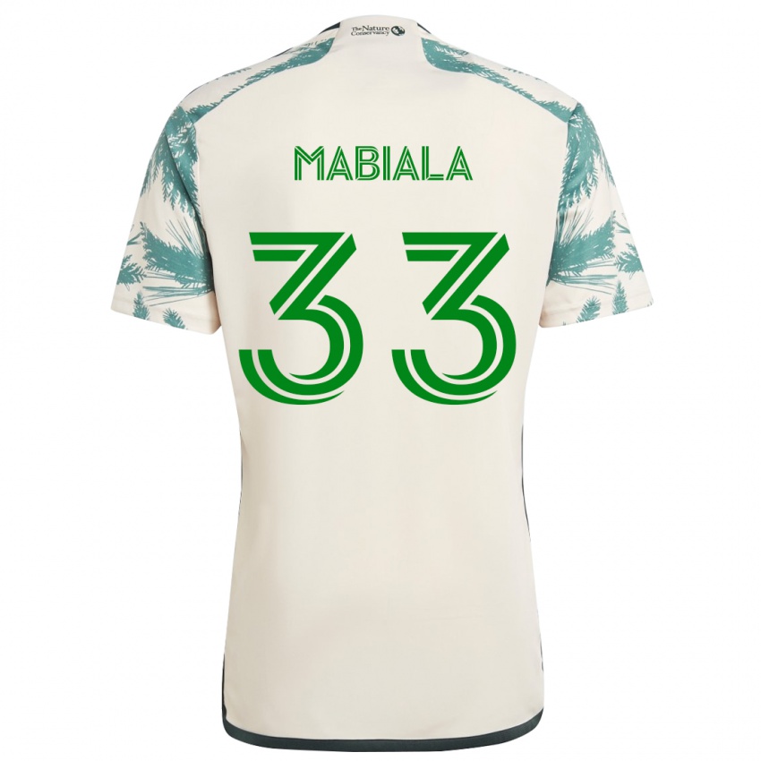 Heren Larrys Mabiala #33 Beigebruin Uitshirt Uittenue 2024/25 T-Shirt