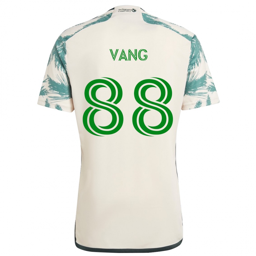 Heren Michael Vang #88 Beigebruin Uitshirt Uittenue 2024/25 T-Shirt