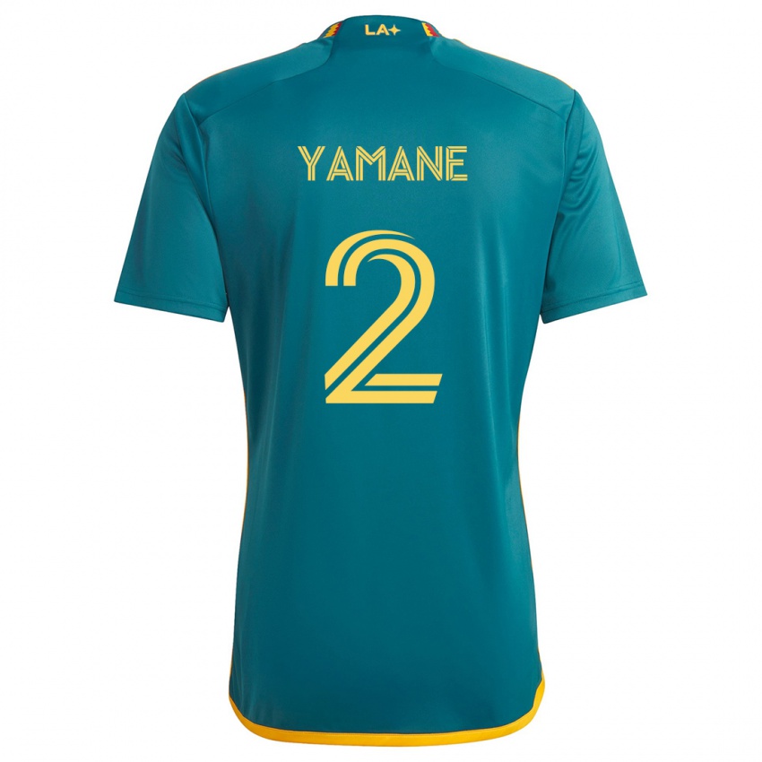 Heren Miki Yamane #2 Groen Geel Uitshirt Uittenue 2024/25 T-Shirt