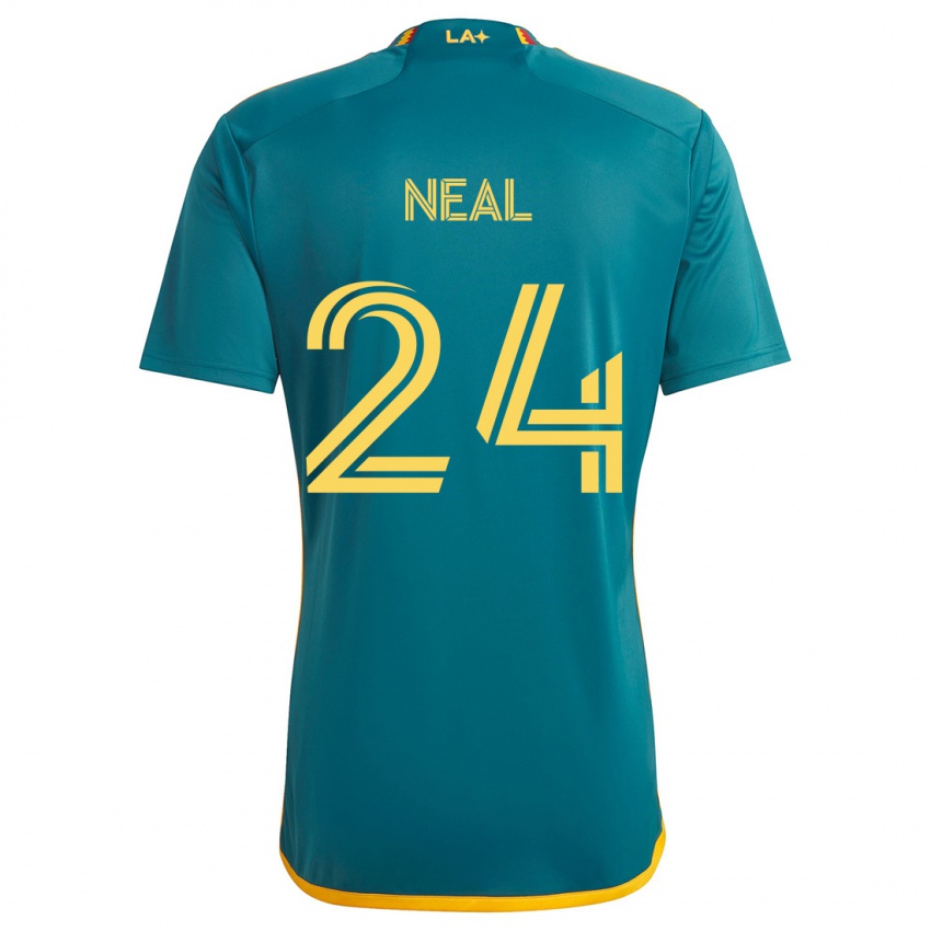 Heren Jalen Neal #24 Groen Geel Uitshirt Uittenue 2024/25 T-Shirt