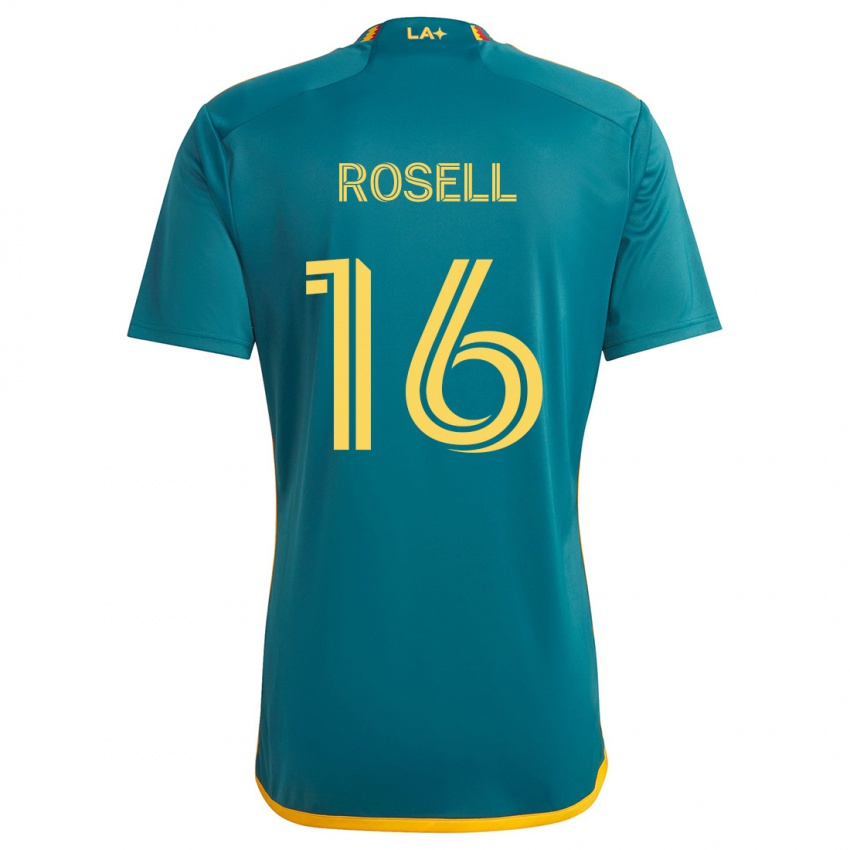 Heren Uri Rosell #16 Groen Geel Uitshirt Uittenue 2024/25 T-Shirt