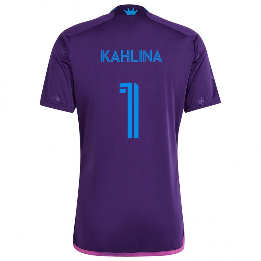 Heren Kristijan Kahlina #1 Paarsblauw Uitshirt Uittenue 2024/25 T-Shirt