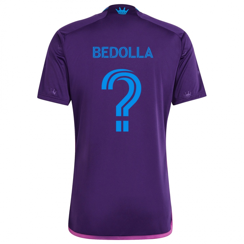 Heren Brando Bedolla #0 Paarsblauw Uitshirt Uittenue 2024/25 T-Shirt