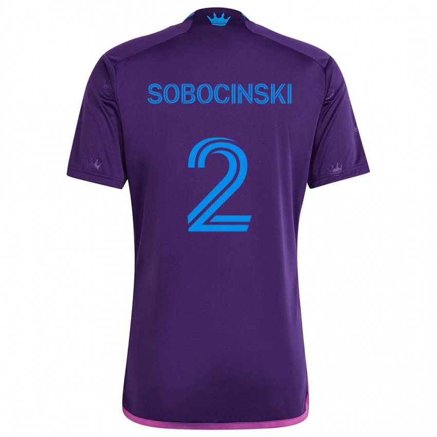 Heren Jan Sobocinski #2 Paarsblauw Uitshirt Uittenue 2024/25 T-Shirt