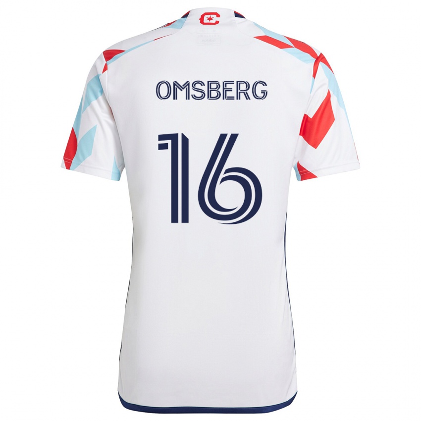 Heren Wyatt Omsberg #16 Wit Rood Blauw Uitshirt Uittenue 2024/25 T-Shirt