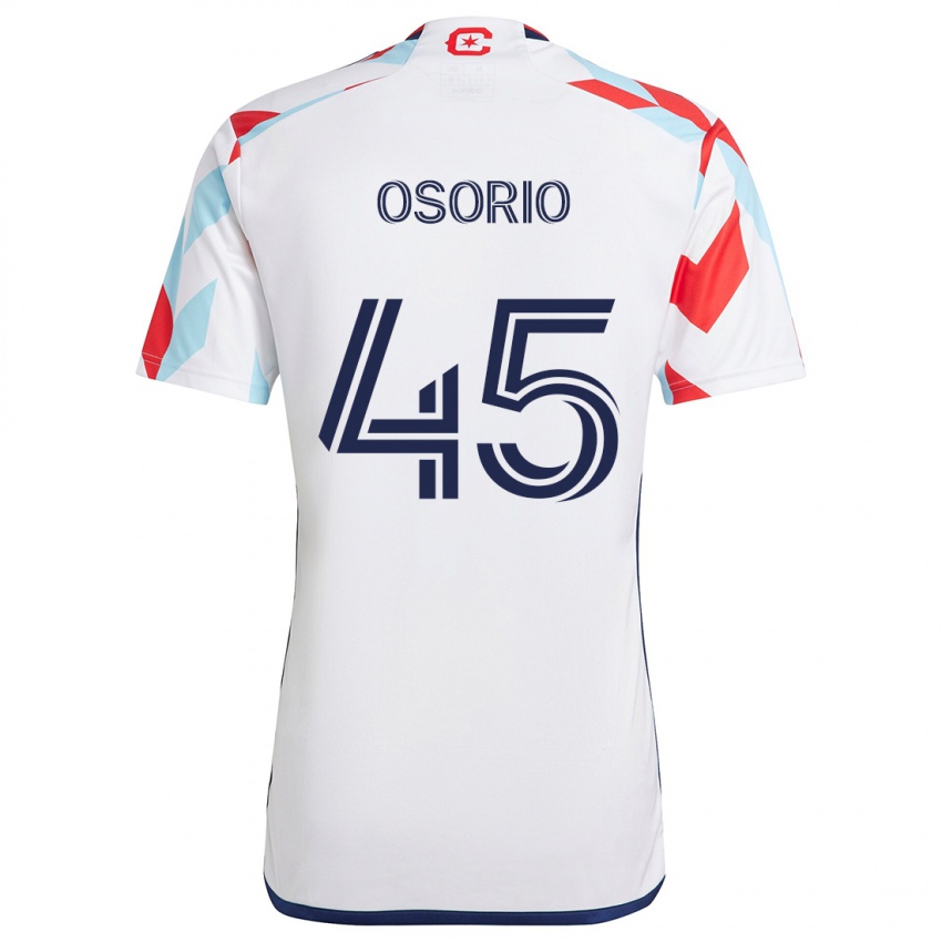 Heren Harold Osorio #45 Wit Rood Blauw Uitshirt Uittenue 2024/25 T-Shirt