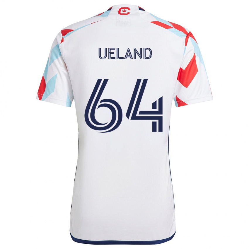 Heren Andreas Ueland #64 Wit Rood Blauw Uitshirt Uittenue 2024/25 T-Shirt