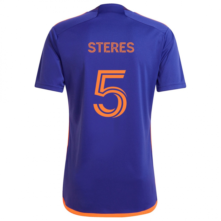 Heren Daniel Steres #5 Paars Oranje Uitshirt Uittenue 2024/25 T-Shirt