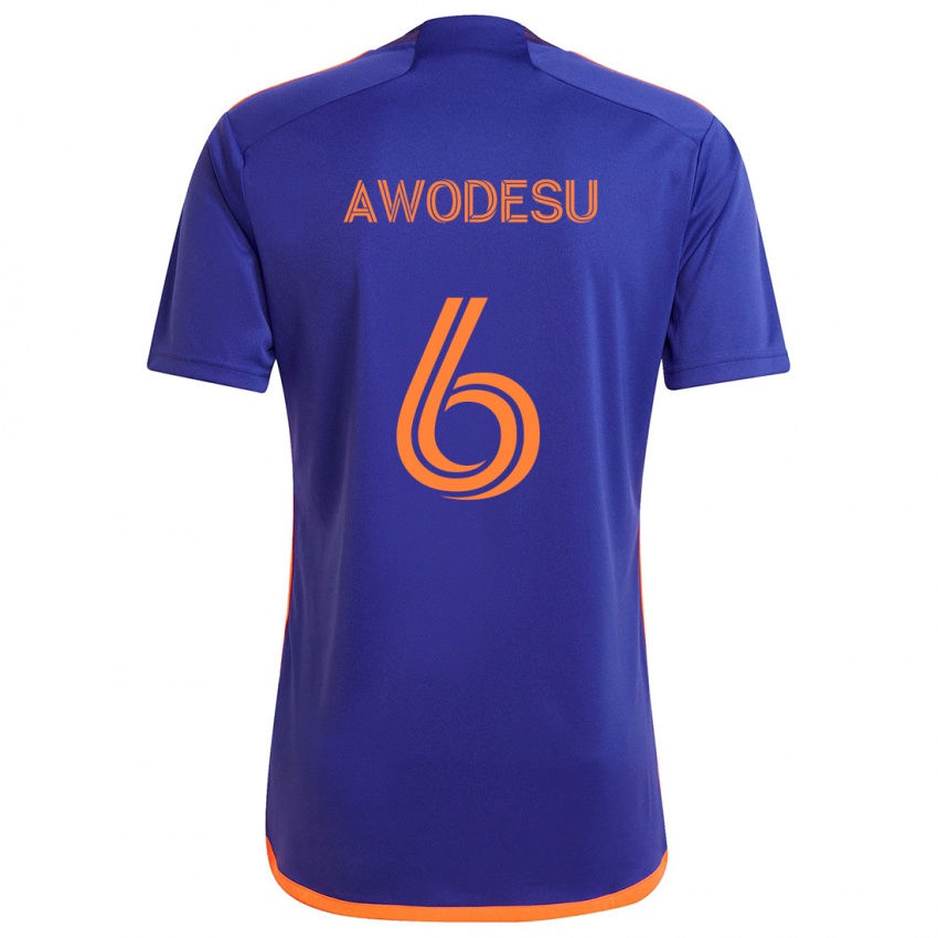 Heren Femi Awodesu #6 Paars Oranje Uitshirt Uittenue 2024/25 T-Shirt