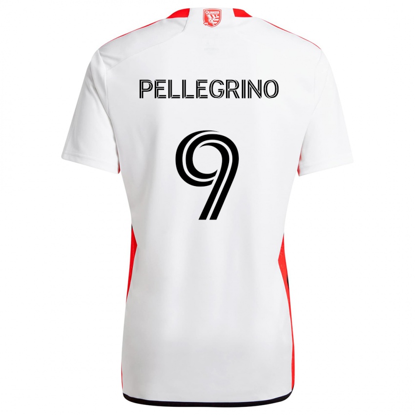 Heren Amahl Pellegrino #9 Wit Rood Uitshirt Uittenue 2024/25 T-Shirt