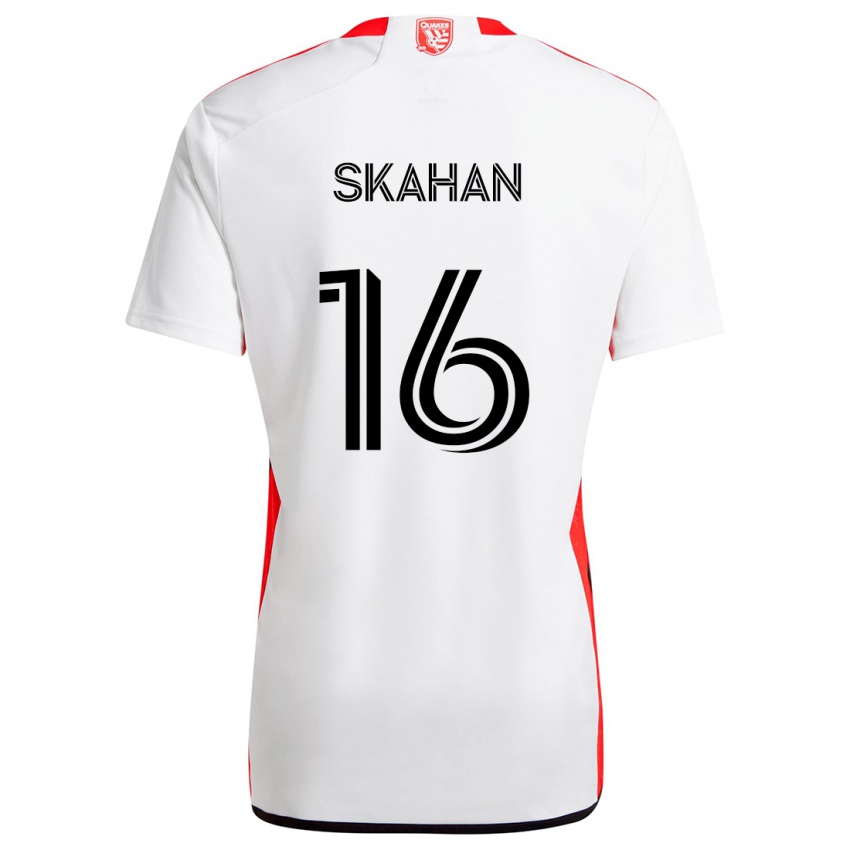 Heren Jack Skahan #16 Wit Rood Uitshirt Uittenue 2024/25 T-Shirt