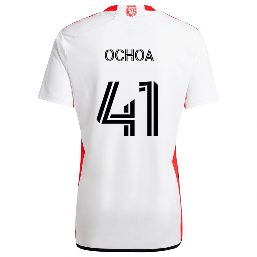 Heren Emmanuel Ochoa #41 Wit Rood Uitshirt Uittenue 2024/25 T-Shirt