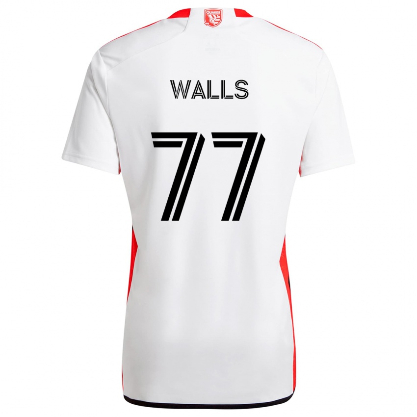 Heren Casey Walls #77 Wit Rood Uitshirt Uittenue 2024/25 T-Shirt