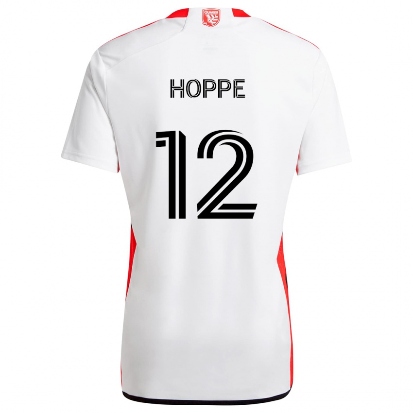 Heren Matthew Hoppe #12 Wit Rood Uitshirt Uittenue 2024/25 T-Shirt