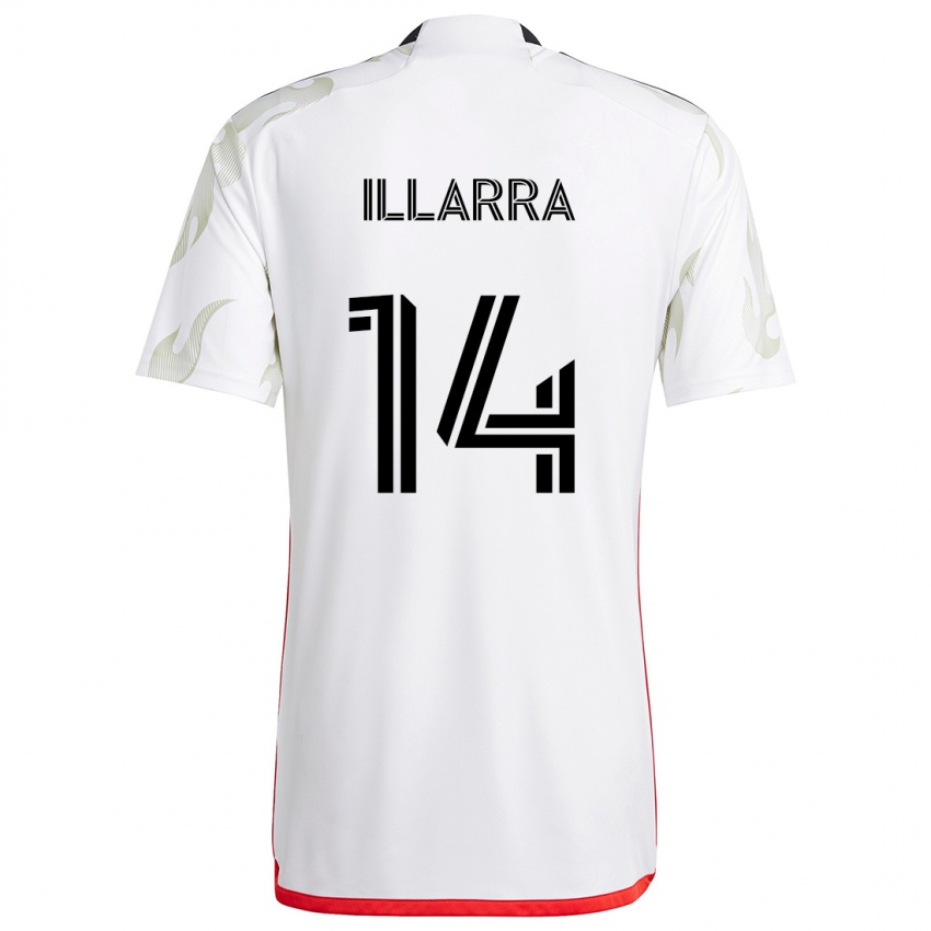 Heren Asier Illarramendi #14 Wit Rood Zwart Uitshirt Uittenue 2024/25 T-Shirt