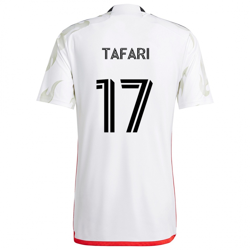 Heren Nkosi Tafari #17 Wit Rood Zwart Uitshirt Uittenue 2024/25 T-Shirt