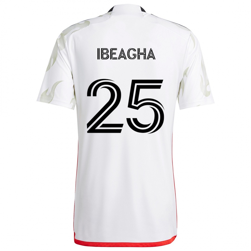 Heren Sebastien Ibeagha #25 Wit Rood Zwart Uitshirt Uittenue 2024/25 T-Shirt