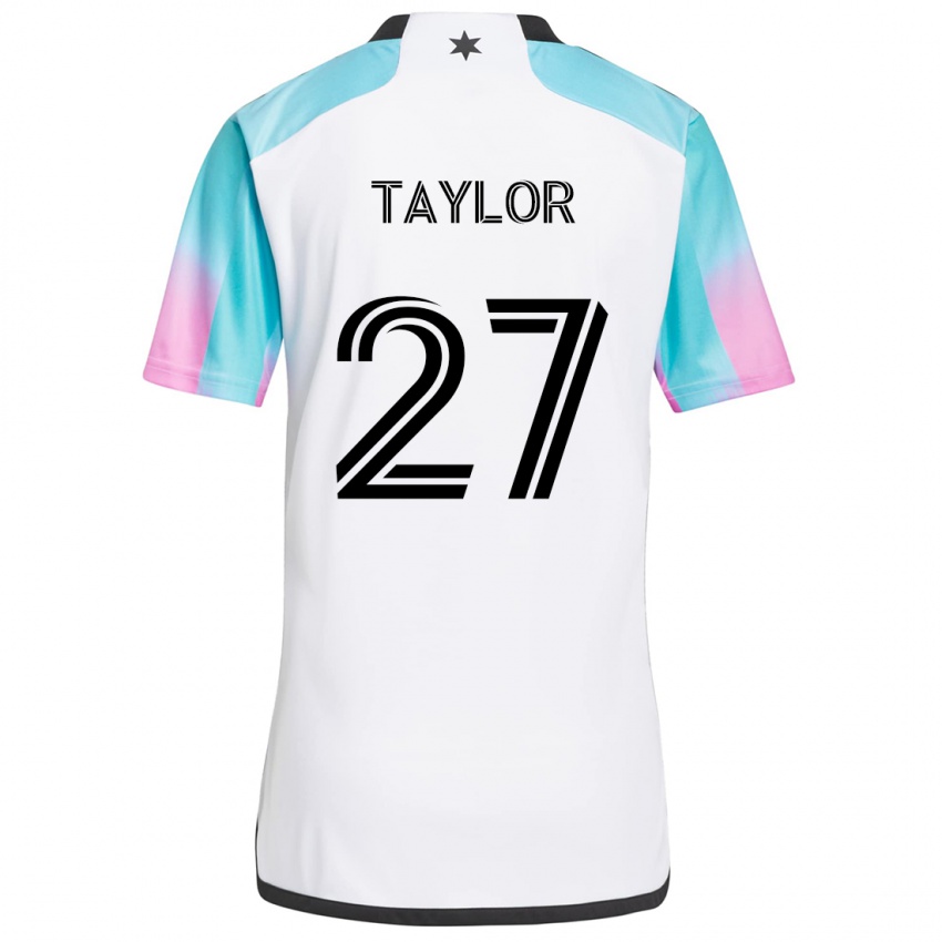 Heren D.j. Taylor #27 Wit Blauw Zwart Uitshirt Uittenue 2024/25 T-Shirt