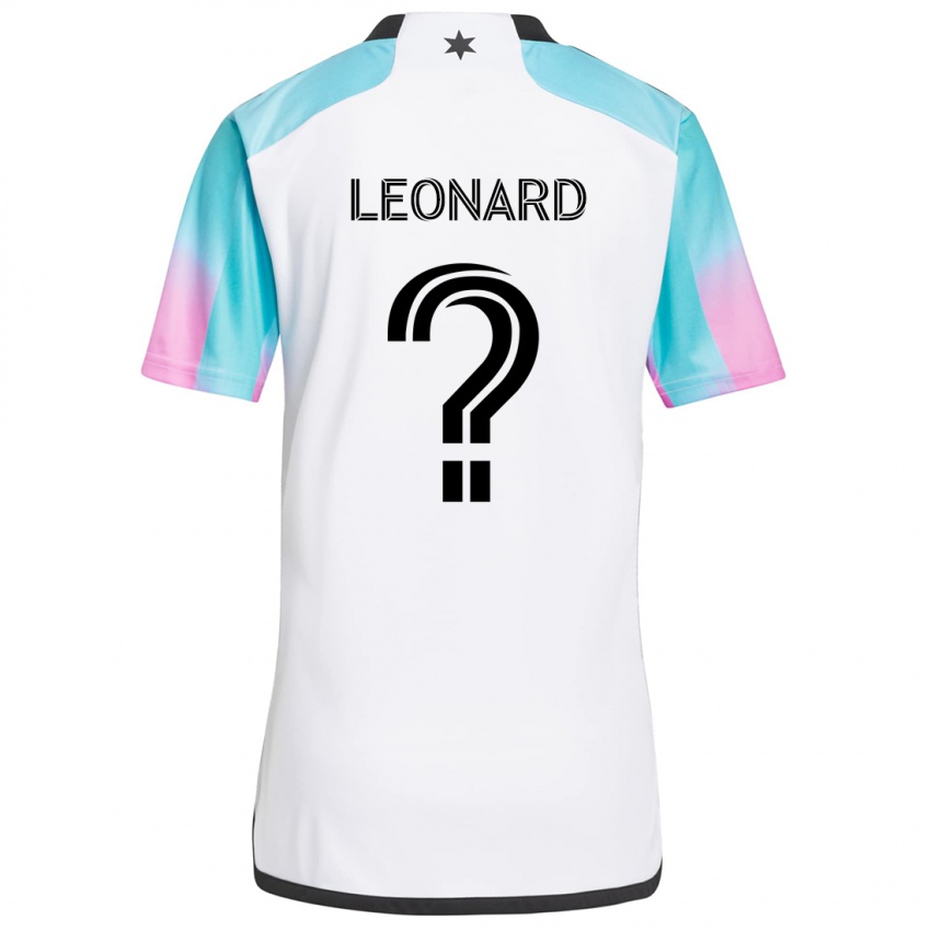 Heren Tyler Leonard #0 Wit Blauw Zwart Uitshirt Uittenue 2024/25 T-Shirt