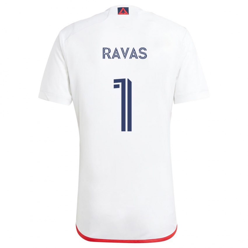 Heren Henrich Ravas #1 Wit Rood Uitshirt Uittenue 2024/25 T-Shirt