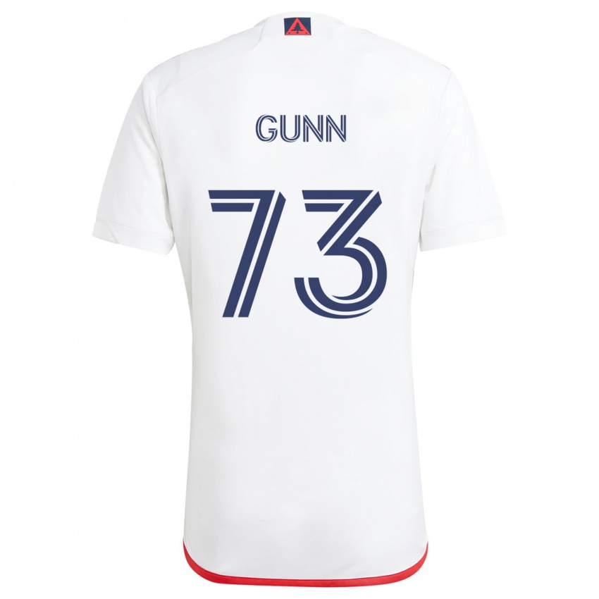 Heren Jd Gunn #73 Wit Rood Uitshirt Uittenue 2024/25 T-Shirt