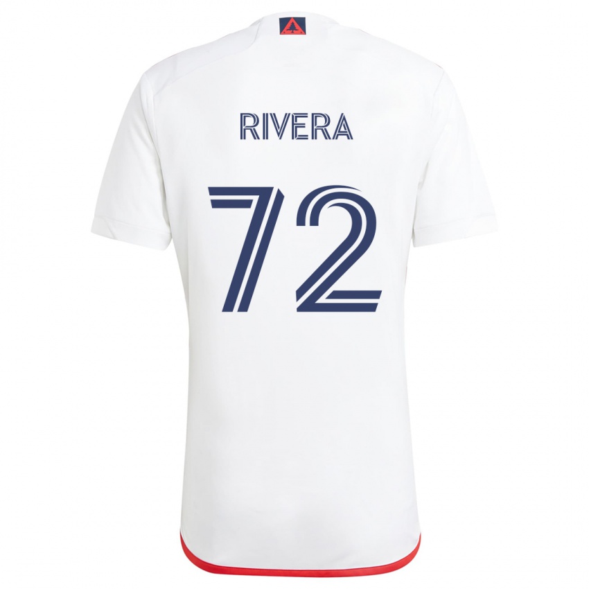 Heren Damián Rivera #72 Wit Rood Uitshirt Uittenue 2024/25 T-Shirt