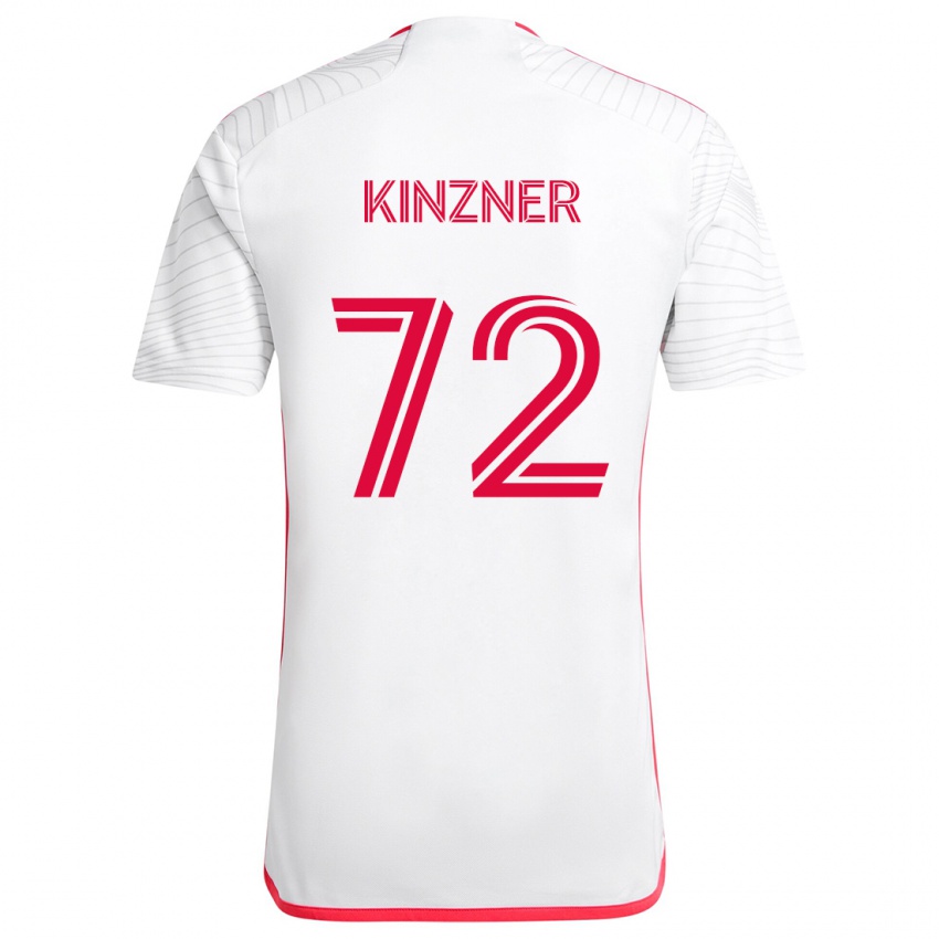 Heren Eric Kinzner #72 Wit Rood Uitshirt Uittenue 2024/25 T-Shirt