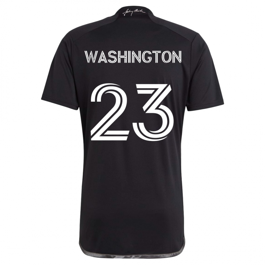 Heren Taylor Washington #23 Zwart Uitshirt Uittenue 2024/25 T-Shirt