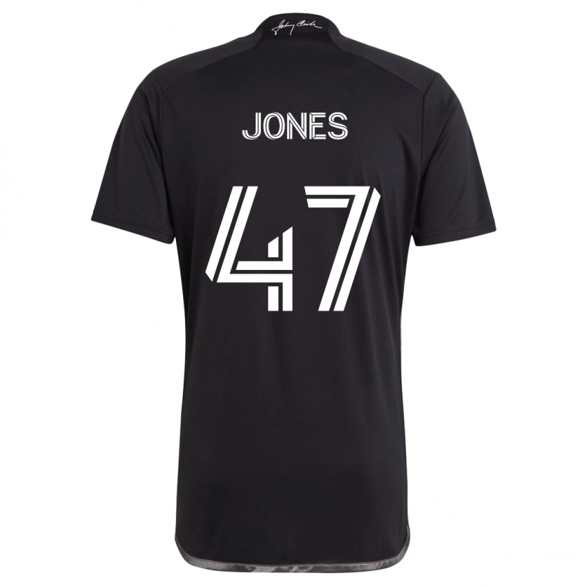 Heren Isaiah Jones #47 Zwart Uitshirt Uittenue 2024/25 T-Shirt