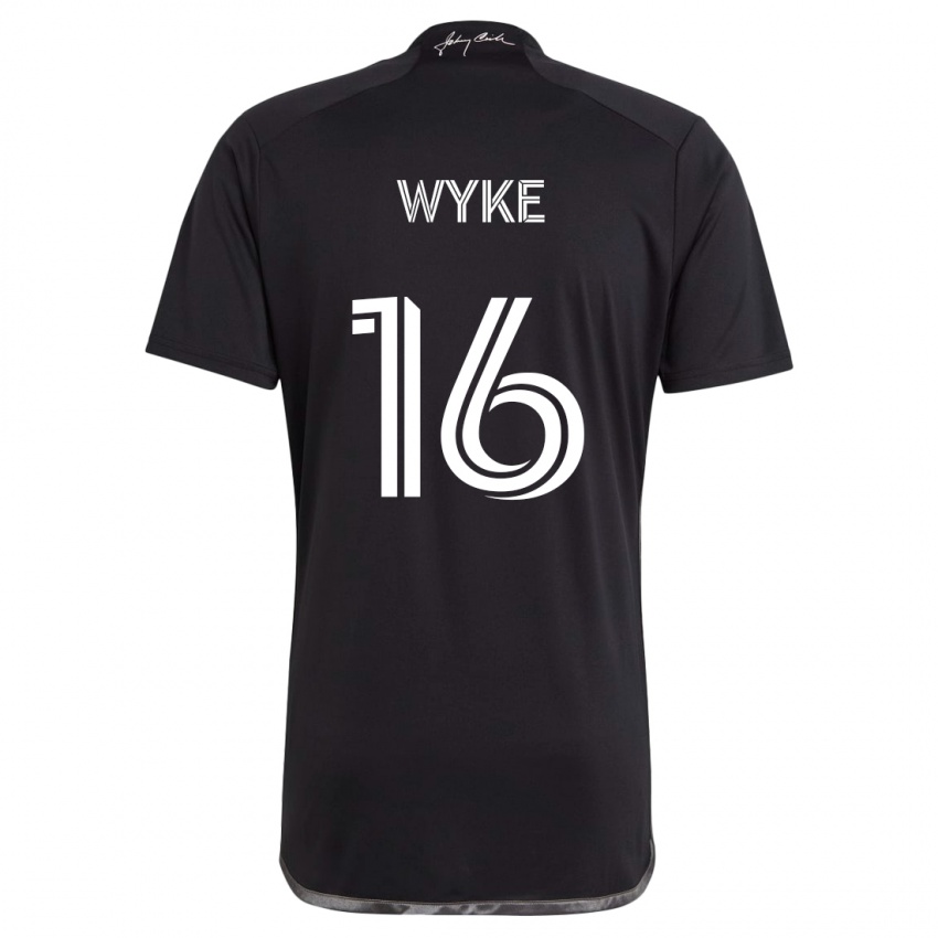 Heren Laurence Wyke #16 Zwart Uitshirt Uittenue 2024/25 T-Shirt