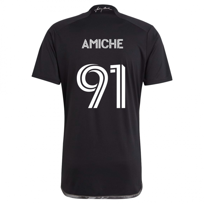 Heren Kemy Amiche #91 Zwart Uitshirt Uittenue 2024/25 T-Shirt