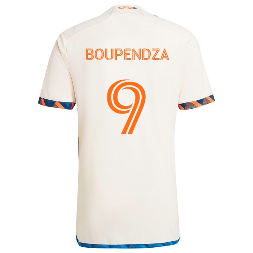 Heren Aaron Boupendza #9 Wit Oranje Uitshirt Uittenue 2024/25 T-Shirt