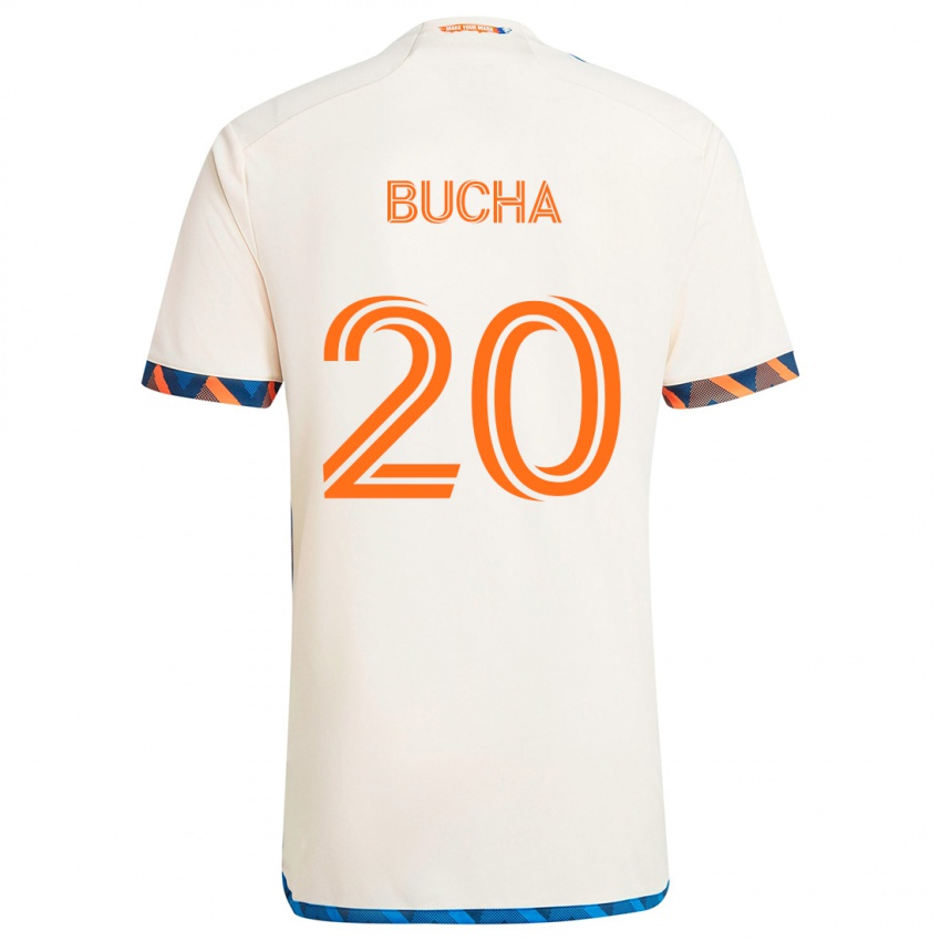 Heren Pavel Bucha #20 Wit Oranje Uitshirt Uittenue 2024/25 T-Shirt