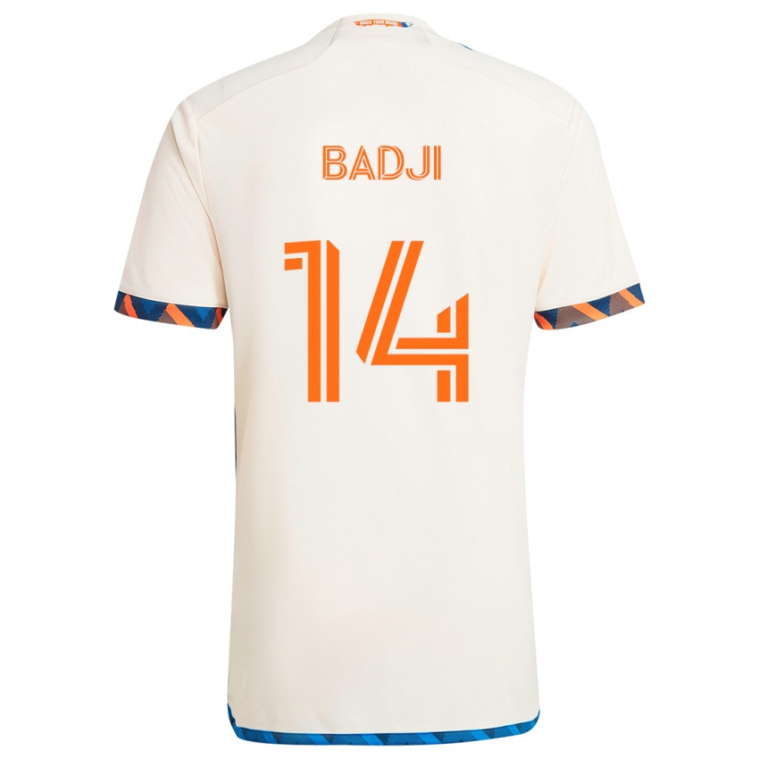 Heren Dominique Badji #14 Wit Oranje Uitshirt Uittenue 2024/25 T-Shirt