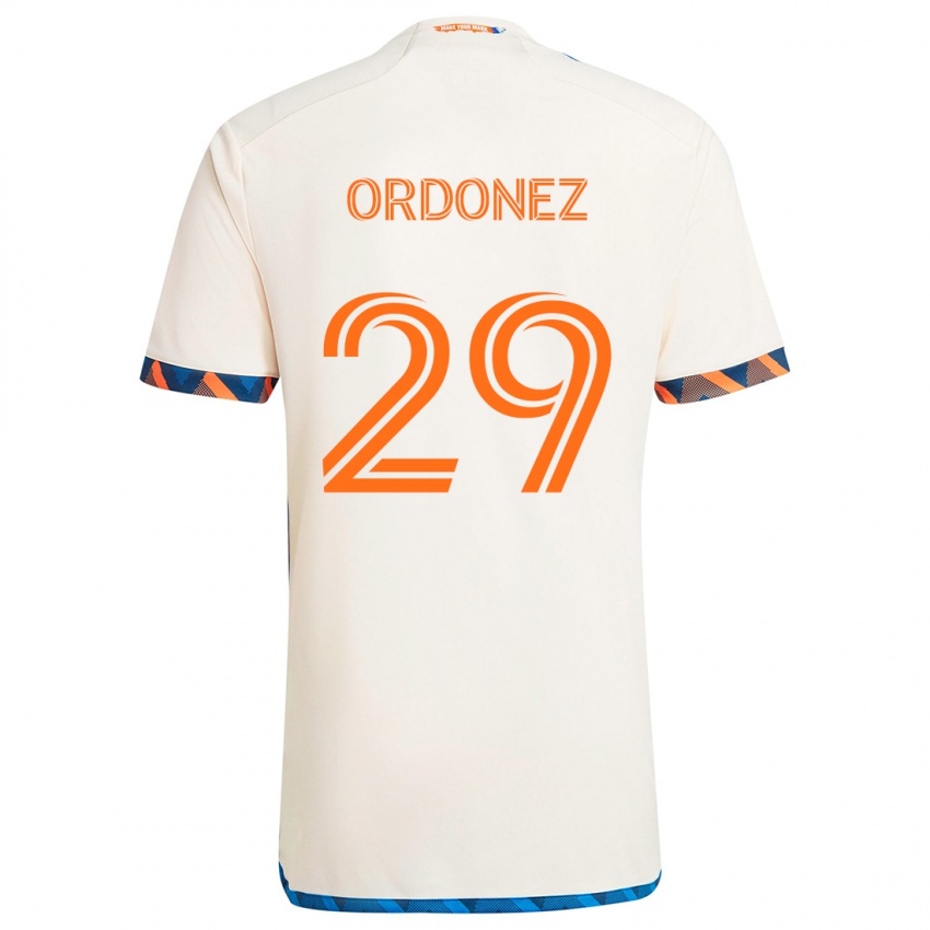 Heren Arquímides Ordóñez #29 Wit Oranje Uitshirt Uittenue 2024/25 T-Shirt